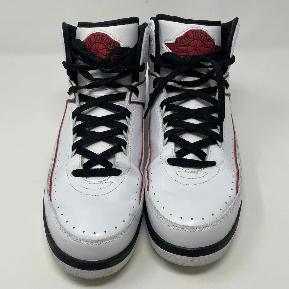 Air Jordan 2 Retro QF White Black Varsity Red 395709-101 Sneakers Mens 10.5 2010